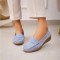 Mocasini dama piele ecologica, Albastru - 39
