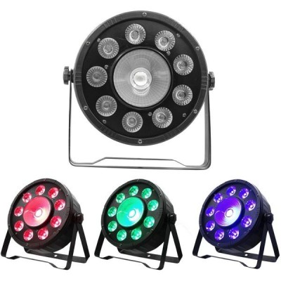 Proiector lumini Par Led RGB 9 leduri x3W + 1 led x20W, culori statice disco foto