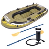 Barcă Gonflabila Fishman 300 Pentru Pescuit si Agrement, 252 x 125 x 40 cm, 2 vasle, Pompa inclusa