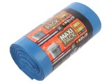 Saci de gunoi LDPE albastri 60l, 20 bucati, Maxi Pack