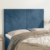 Cumpara ieftin Tăblii de pat, 4 buc, albastru &icirc;nchis, 72x5x78/88 cm, catifea