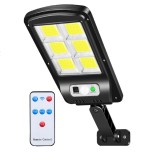 Lampa Solara 120 LED, 30W, 6000lm, Senzor Miscare, Telecomanda, IP67, 6500K, 2400mAh, Autonomie 12h, Gradina, Exterior