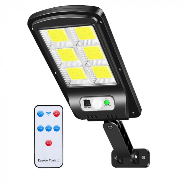 Lampa solara 120 LED W7566, telecomanda, senzor miscare, 30W