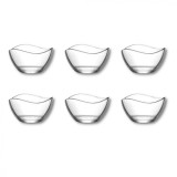 Set 6 Mini Boluri din Sticla Premium, Calitate Extra, Model Vira, LAV, 65 ml