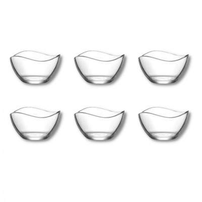 Set 6 Mini Boluri din Sticla Premium, Calitate Extra, Model Vira, LAV, 65 ml foto