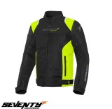 Geaca (jacheta) barbati pentru scuter - motocicleta Racing vara Seventy model SD-JR48 culoare: negru/galben fluor Negru/galben fluor XXL
