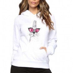 Hanorac dama alb - Bunny Fashion - XL