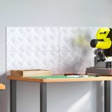 vidaXL Plăci Striate Antiderapante Aluminiu 50x20cm Argintii (4 buc) Trepte Scări Interior