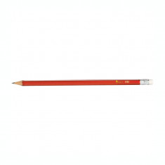 Creion grafit HB cu radiera corp rosu Forpus 50804