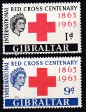 DB1 QE II Centenar Crucea Rosie Medicina Gibraltar 1963 2 v. MNH