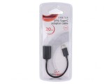 Cablu OTG USB 2.0 USB-A la USB-C 0.2m Negru