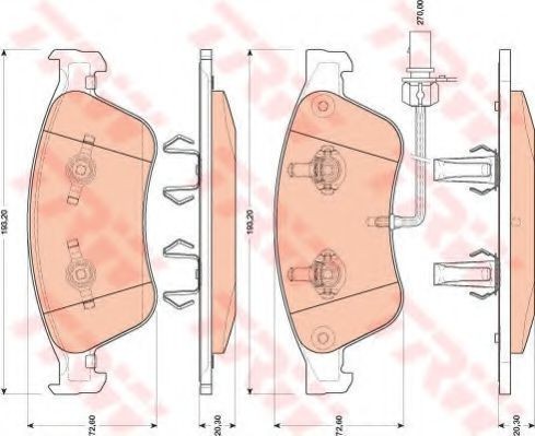 Set placute frana,frana disc AUDI A8 (4E) (2002 - 2010) TRW GDB1811