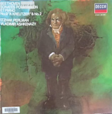 Disc vinil, LP. Sonates Pour Violin Et Piano (No. 2 - No. 9 A Kreutzer)-Beethoven, Itzhak Perlman, Vladimir Ashk foto