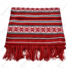 Fata de masa artizanat 120&times;40 CM Rosu/Alb/Negru