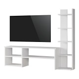 Set mobilier living Perla, Pako World, Alb, 120x29x41 cm