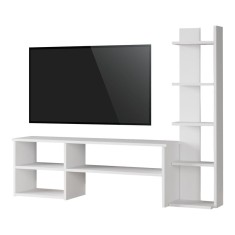 Set mobilier living Perla, Pako World, Alb, 120x29x41 cm