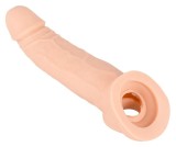 Manșon pentru penis de culoarea pielii Penis Sleeve with Extension (21 cm), NATURE SKIN