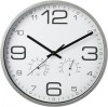 Ceas de Perete cu Termometru si Higrometru, Design Modern, Mecanism Quartz