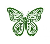 Cumpara ieftin Sticker decorativ Fluture, Verde inchis, 60 cm, 1158ST-5, animale si pasari, Oem