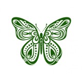 Sticker decorativ Fluture, Verde inchis, 60 cm, 1158ST-5
