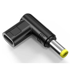 Adaptor pentru alimentare laptop, tip C la DC 5.5 x 2.5, 9 V, negru