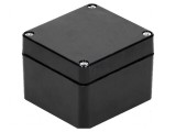 Carcasă universală poliester neagră 75mm x 80mm x 55mm