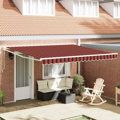vidaXL Cortina Retractabilă portocaliu și maro 400 &amp;times; 300 cm Poliester foto