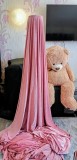 Catifea elastică- rose pudrat. Potrivit pentru vestimentație și huse