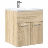 vidaXL Dulap chiuvetă baie, stejar sonoma 41x38,5x46 cm lemn prelucrat