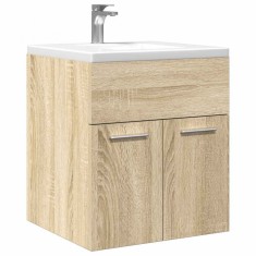 vidaXL Dulap chiuvetă baie, stejar sonoma 41x38,5x46 cm lemn prelucrat 856203