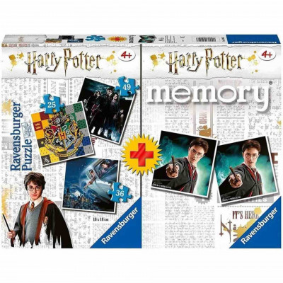 Puzzle + Joc Memory Harry Potter, 25/36/49 Piese foto