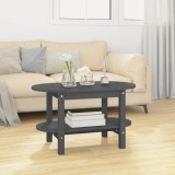 VidaXL Măsuță de cafea, gri, 80x45x45 cm, lemn masiv de pin