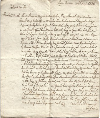 A3026N Scrisoare din anul 1828 conțin&amp;acirc;nd descrierea unei rețete de farmacie pe bază de antimonium crudum, Florești, jud Cluj, Kem&amp;eacute;ny Ignatz foto