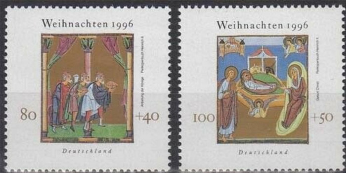 C2268 - Germania 1996 - Craciun 2v. neuzat,perfecta stare