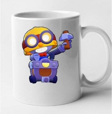 Cana alba personalizata Brawl Star - Carl, INOVATIX&amp;reg;. 330 ml foto