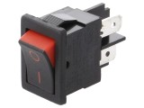 Comutator Basculant ON-OFF 10A/250VAC Negru-Roșu
