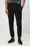 Medicine pantaloni de trening culoarea negru, uni