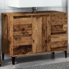 vidaXL Dulap de chiuvetă, lemn vechi, 80x33x60 cm, lemn prelucrat 857129