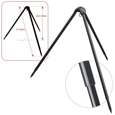 Tripod din aluminiu recomandat c&amp;acirc;ntăririi peștilor mari. foto
