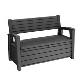 Bancă de Grădină Curver Oliver Plastic cu Depozitare, 133x61x89 cm