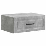 vidaXL Dulap de noapte suspendat cu sertar Gri Beton 49 x 34,5 x 20 cm 899301