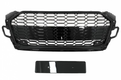 Grila centrala Audi A5 F5 Facelift (2019-Up) Racing Look Negru Lucios Performance AutoTuning foto