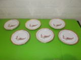Set de 6 farfurioare din portelan SVANEHOLM 1530 seria FLORA ALPINA forma decagonala, Decorative