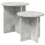 vidaXL Set măsuțe laterale 2 pcs Gri Beton Lemn prelucrat 8001013