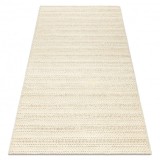 Covor din l&acirc;nă TAHAR 99002B cremă - buclă ȚESUTĂ M&Acirc;NĂ, Lines , 120x180 cm