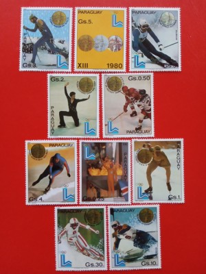 PARAGUAY, SPORT LAKE PLACID - SERIE COMLETĂ MNH foto