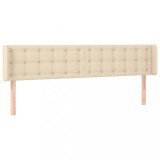 Cumpara ieftin Tablie de pat cu aripioare crem 163x16x78/88 cm textil