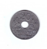 Moneda Franta 20 centimes 1941, stare foarte buna, curata