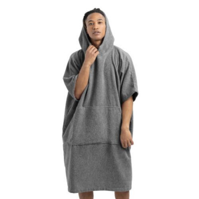 Poncho de baie unisex Homelevel, L-XL, Gri, Bumbac organic, 54881.19.20 foto