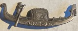 INSIGNA VECHE,,VENEZIA&quot;(GONDOLIER)/METAL ARGINTAT/STARE BUNA, POZE...